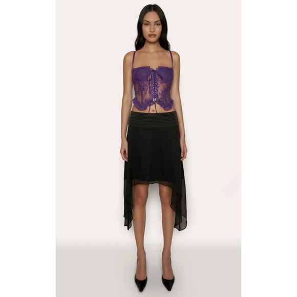 DANIELLE GUIZIO Aleia ruffle corset NEW - Picture 1 of 9